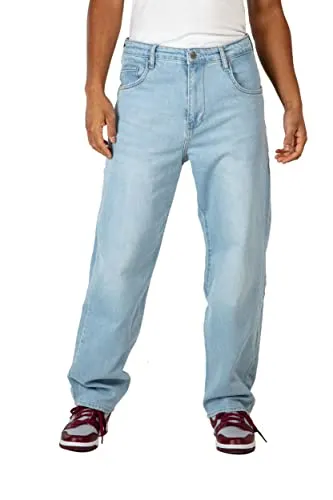 Reell Solid Light Blue Stone 34/32 Jeans - Moderne Loose Cut Jeans mit mittlerer Leibhöhe und konisch zulaufendem Bein für optimalen Tragekomfort, aus flexiblem Denim für Bewegungsfreiheit.