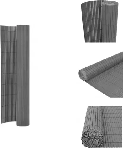 Vidaxl Gartenzaun Doppelseitig 110x500 cm Grau