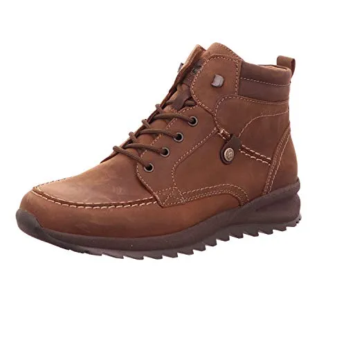 Waldläufer 388001 Stiefel H-Weite Braun Gr. 91/2 - Wanderschuhe für Herren, aus hochwertigem Leder mit warmem Fleecefutter und rutschhemmender Sohle, ideal für kalte Tage und optimalen Gehkomfort.
