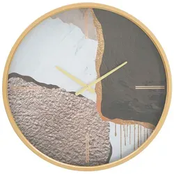 Natur24 Wanduhr Muro 60 x 60 cm - Elegantes Design - Moderne Wanduhr aus Metall, MDF und Glas, ideal für jeden Raum. Setzen Sie stilvolle Akzente mit harmonischen Farben und hochwertigem Material.