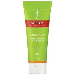 Speick Natural Aktiv Shampoo Glanz & Volumen - Shampoo für normales Haar mit feuchtigkeitsspendendem Zuckerrübenextrakt und Bio-Arganöl für strahlenden Glanz und Volumen. Enthält die einzigartige Speick-Pflanze aus kontrollierter Wildsammlung.