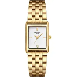 Glanzstücke München Armband-Uhr Gelbgold 10130048 - Elegante Damenuhr in glänzendem Gelbgold mit präzisem Quarzwerk. Das strukturierte weiße Zifferblatt und das komfortable Gliederarmband aus Edelstahl machen sie zum perfekten Accessoire für jeden Anlass.