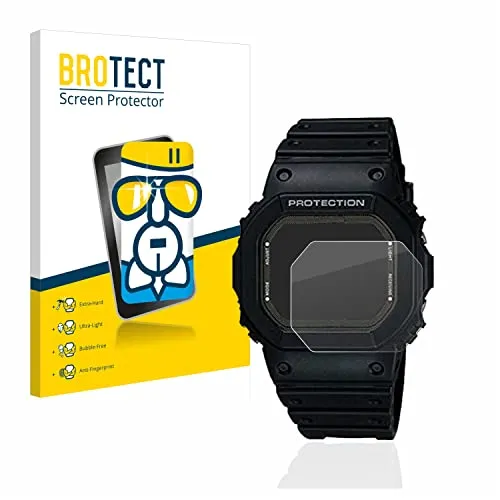 BROTECT Schutzglas für Casio G-Shock GW-5000-1JF Schutzfolie Panzer Folie Glas Displayschutz Made in Germany [Kratzfest 9H, Anti-Fingerprint]