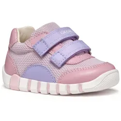 Geox B IUPIDOO Girl A Sneaker - Rose/Lilac, 25 EU - Sneaker für Jungen und Mädchen mit optimaler Flexibilität dank Flexy System, antibakterieller Innensohle und leichter Handhabung durch Klettverschluss.