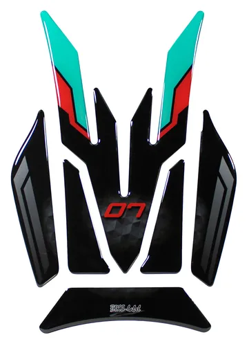 Motorrad Tankpad Lackschutz kompatibel mit Yamaha MT-07 Cyan Storm - ab BJ 2022