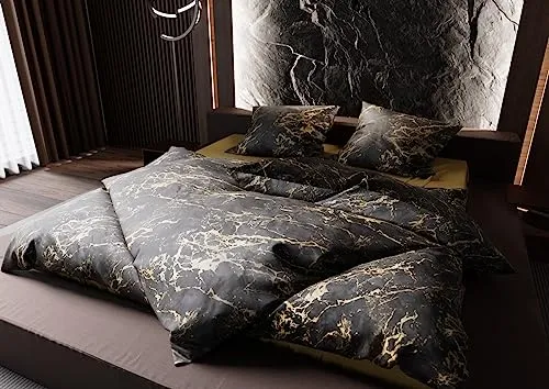 Bettbezüge Schwarz von Bettwäsche mit Stil