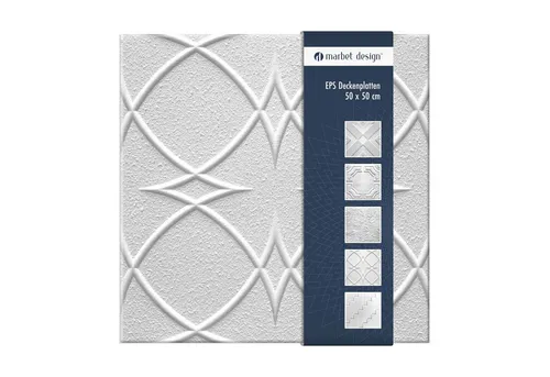 marbet design Wanddekoobjekt SATURN - Deko-Objekte: Leichte und robuste Deckenplatten aus Styropor für kreative Raumgestaltung mit Wärme- und Schalldämmung, ideal für jeden Wohnstil.