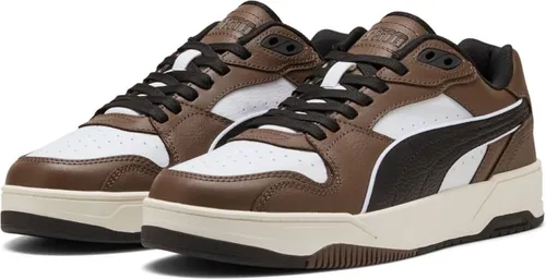 Puma RBD BREAK LOW Sneaker Uni 402586 08 weiss/braun, Schuhgröße: 44 EU - Sneaker im Retro-Stil mit dämpfender SoftFoam+ Innensohle für höchsten Komfort. Ideal für Streetstyle und Alltag, inspiriert von Basketball und Popkultur.