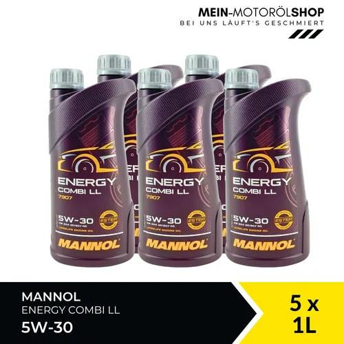 Mannol Energy Combi LL 5W-30 VW BMW LL-04 MB 229.51 5x1 Liter = 5 Liter