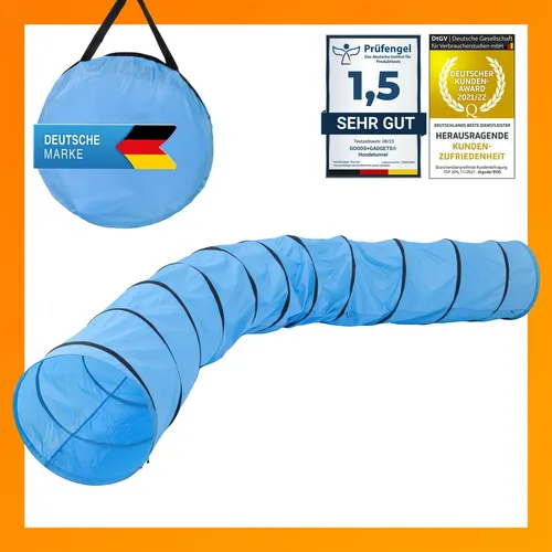 Hunde Agility Tunnel - Spieltunnel 500cm für Agility Training - Agility Training Tunnel, 500 cm lang, ideal für kreative Übungen und zur Verbesserung der Beweglichkeit Ihres Hundes.