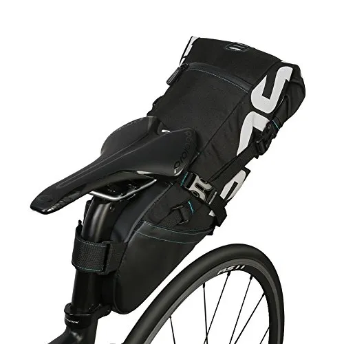 Satteltasche für Rennrad, 10 l, Rückentasche für Fahrradsitz, wasserdicht, Saddle Pack, Aufbewahrungstasche für Fahrrad, MTB, BMX, MTB, reflektierend, große Kapazität, Schwarz