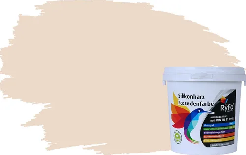 RyFo Colors Silikonharz Fassadenfarbe Weißtöne, 1 L - Hochwertige Silikonharz Fassadenfarbe in eleganten Weißtönen für langlebige und pflegeleichte Oberflächen. Wasserabweisend und ideal für anspruchsvolle Wetterbedingungen.