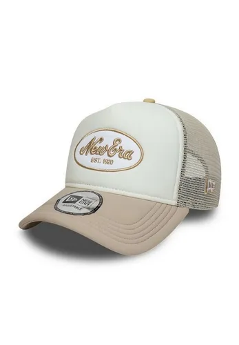 New Era A-Frame Mesh Trucker Cap - FOAM Brand Patch beige - Herren Trucker Cap in Beige, ideal für Sommerfreizeiten. Mit atmungsaktivem Mesh und stylischem FOAM Patch für einen modernen Look.