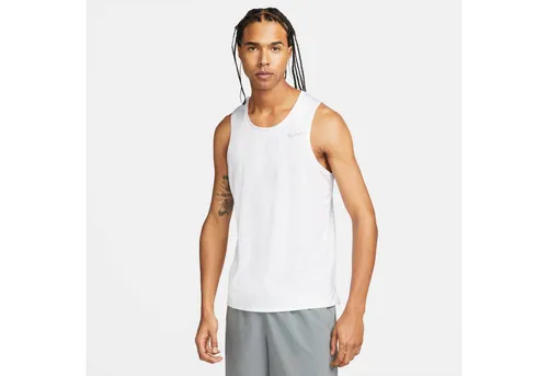 Nike Dri-Fit Miler Herren Laufshirt - Weiß - XXL - Leicht und atmungsaktiv, das Nike Miler Tanktop ist ideal für Ihre Sporteinheiten und sorgt für optimalen Komfort beim Laufen.