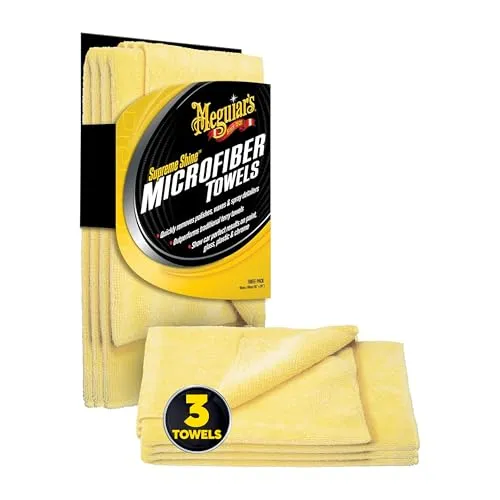 Meguiar's X2020EU Supreme Shine Microfiber Mikrofasertuch 3er-Pack