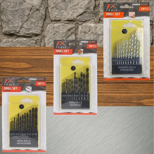 Bohrer-Set Holzbohrer Metallbohrer Steinbohrer 39tlg. Stahl Heimwerker Werkzeug