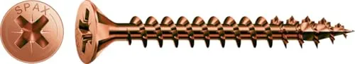 SPAX Universalschraube 4,0 x 35 mm, 1000 Stück - Holzschrauben mit 4CUT für müheloses Eindringen in Holz, ideal für Restaurationen. Made in Germany, für eine optimale Kraftübertragung und sauberen Sitz.