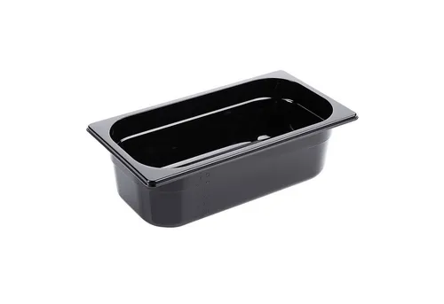 AcMax Salatschüssel GN 1/3 Polycarbonat schwarz GN-Behälter 4 Liter Tiefe 100mm, (1-tlg)