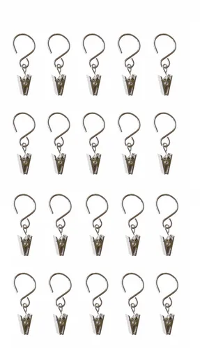 Seilklammern 20 Stück vernickelt Seilklammer Gardinen in silber von Schrader