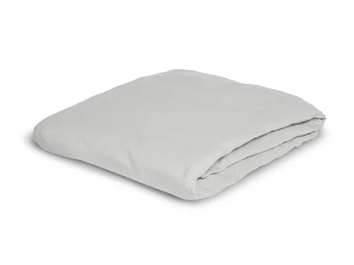 Bierbaum Jersey Spannbetttuch 1002 (190 x 200 cm, 11 silber) - Bettlaken aus Jersey, kuschelig und pflegeleicht, mit Rundumgummizug für perfekten Sitz und bis zu 30 cm Steghöhe, Oeko-Tex® zertifiziert für schadstofffreies Schlafen.