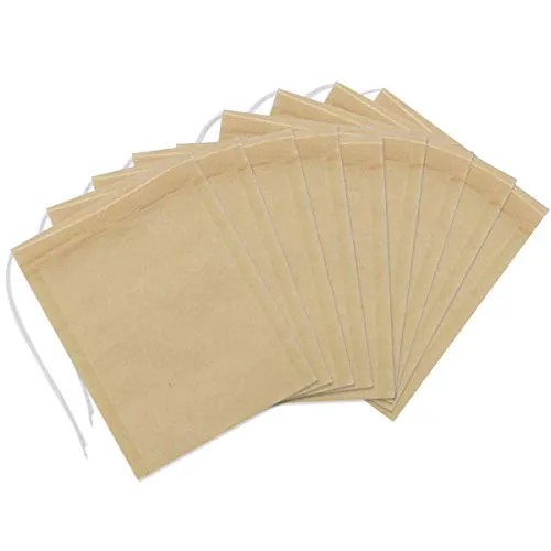 Teefilter für Losen Tee Papier 300 Stück Teebeutel für Losen Tee Teefilterbeutel mit Kordelzug Filterpapier Teebeutel Originalfarbe für Obsttee Früchtetee Gewürze