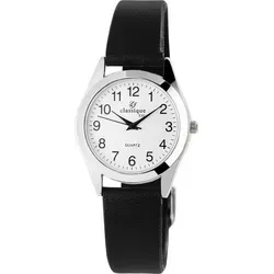 Classique Herrenuhr mit Kunstlederionsarmband - Silber