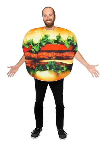 Maskworld Kostüm Hamburger Food Kostüm Mottoparty Outfit Karneval, Om nom nom: Kostümburger zum Anbeißen!