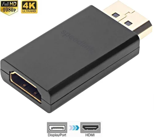 Speedlink DisplayPort HDMI Adapter Konverter DP auf HDMI 1080P Full HD Video