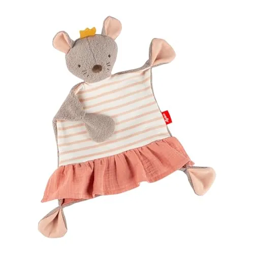 Sigikid Baby Schnuffeltuch Maus Prinzessin 25 cm - Schmusetuch in Tierform, ideal für sanfte Beruhigung und kuschelige Momente für Babys.