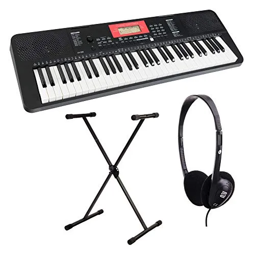 Classic Cantabile LK-290 Leuchttasten-Keyboard Set - Keyboards mit 61 beleuchteten Tasten, 580 Klängen und 200 Rhythmen. Inkl. Ständer & Kopfhörer, ideal für Lernende und Musikbegeisterte.