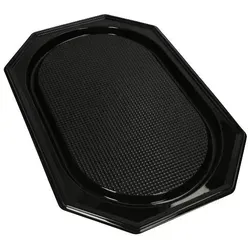 Starpak 10 Servierplatten, PET 53 cm x 35 cm schwarz in schwarz von PAPSTAR