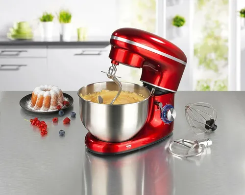 Rote Küchenmaschine 6L