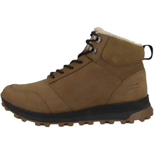 Clarks Herren ATL Trek Up WP Wanderstiefel - Komfort und Support in Dark Sand - Wanderschuhe mit Contoured Comfort und Cushion Plus für optimalen Halt und Dämpfung. Ideal für Outdoor-Abenteuer, bietet höchste Weichheit und Flexibilität.