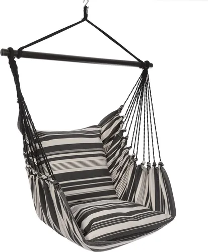 hoplo holzenplotz Hängesessel B&W 360 XXL mit 2 Kissen von Exporsal