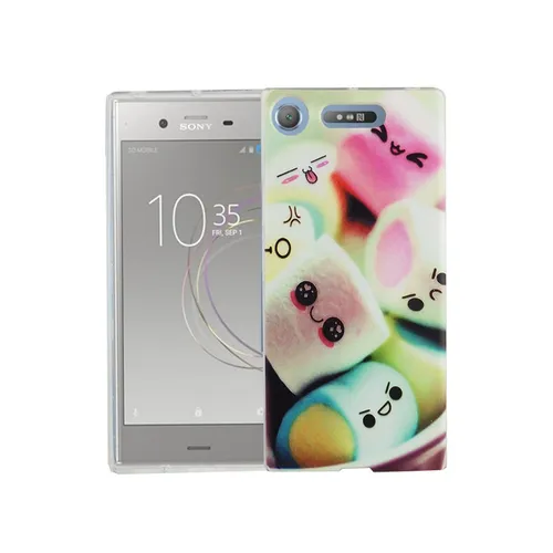 Sony Xperia XZ1 Hülle Case Handy Cover Schutz Tasche Schutzhülle Bumper Bunt