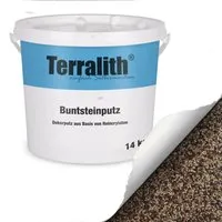 Terralith Buntsteinputz Mosaikputz 2mm - 15 kg - BSP61 Beige Braun - Hochwertiger Dekorationsputz aus Marmor-Granulat für Innen- und Außenbereiche, witterungsbeständig und schmutzunempfindlich. Ideal für strapazierte Flächen wie Sockel und Eingangsbereiche.