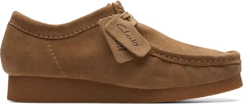 Clarks Herren WallabeeEVO Derby Schnürhalbschuhe, Dark Sand Suede, 45 EU - Wanderschuhe mit umwickeltem Konturkissen-Fußbett und Gummi-Außensohle für maximale Flexibilität und dauerhaften Komfort.