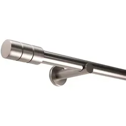 Deco-Raum Gardinenstange Zylinder, Ø 25 mm - Maßgeschneiderte Vorhangstange - Gardinenstangen aus Metall, in Wunschmaß kürzbar, ideal für individuelle Fensterlösungen. Robuste Qualität mit bis zu 8 kg Belastung, perfekt für stilvolle Raumgestaltung.