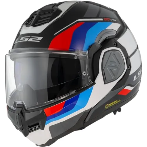 LS2 Klapphelm ADVANT SPORT Black Blue Red White, Größe S in blau von LS2