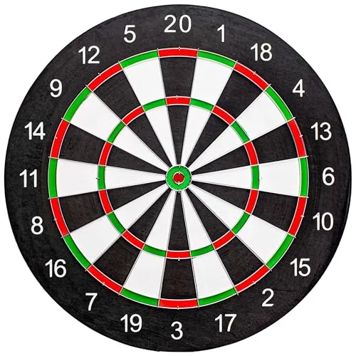 Sport-Knight® Dartscheibe Set – Beidseitig beflockt mit 6 Dartpfeilen - Beidseitige Dartscheibe für 1-4 Spieler, inklusive 6 Dartpfeilen. Ideal für spannende Spielabende und vielseitigen Spielspaß!