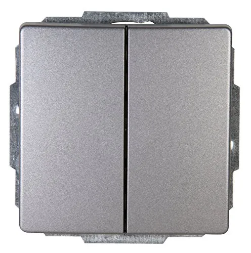 Kopp Serienschalter, 1 Stück, Platin, Venedig, 600543080 in silber von Kopp