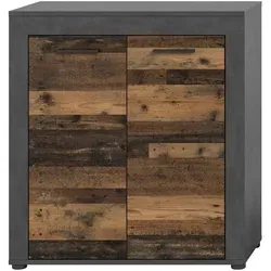 xonox.home Wohnzimmer Jam Highboard Hochkommode - Hochschrank mit 2 Türen und variablen Einlegeböden für flexiblen Stauraum. Zeitloses Design aus nachhaltigen Materialien, ideal für eine stilvolle Raumgestaltung.