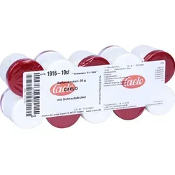 Salbenkruke weiß 20 g m.Schraubdeckel rot 10 St