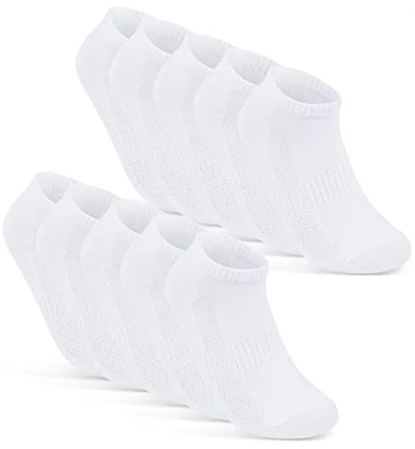 Sneaker Socken 43-46 Weiß Baumwolle 10 Paar Sportsocken Herren Kurze Short Socks Men 16510 WP