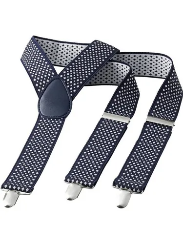 Jan Vanderstorm Hosenträger IBERT in modernem Rautenmuster in blau von JAN VANDERSTORM