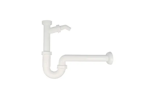 tecuro Siphon Kunststoff Röhren-Geruchsverschluss mit Geräteanschluss