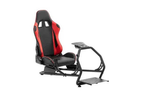MSW Gaming-Stuhl MSW Rennsitz - Ergonomischer Simulatorsitz - Bürostuhl für Gamer - individuell einstellbar für maximalen Komfort. Robuster Stahlrahmen und gepolsterter Sitz sorgen für stundenlangen Spielspaß.