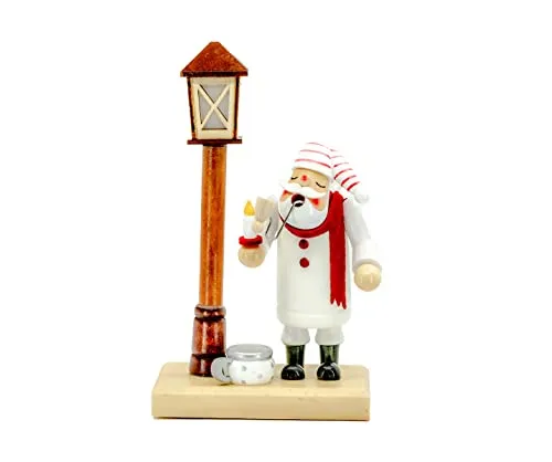 Kaladia - Rauchmann Schlafmütze - Holzräucherfigur für Räucherkerzen Größe M - Traditionelle Holzräucherfigur Schlafmütze (ca. 11 x 7 x 19 cm) für Räucherkerzen der Größe M. Ideal für eine gemütliche Atmosphäre und winterliche Stimmung in der Weihnachtszeit.