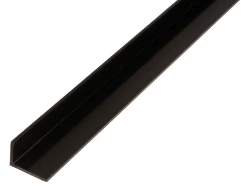 Alberts Winkelverbinder 498702, Kunststoffprofil schwarz 1000 x 40 x 10 mm - Holzverbinder, robustes und langlebiges Winkelprofil aus PVC-U, ideal als Kantenschutz für Heimwerker und Handwerker.
