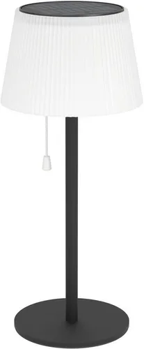 EGLO Solar Tischleuchte Scordiano - Outdoor Akku Tischlampe mit Zugschalter, flexibles Licht mit warmweiß-kaltweiß Einstellung und IP44 Schutz für den Außenbereich.